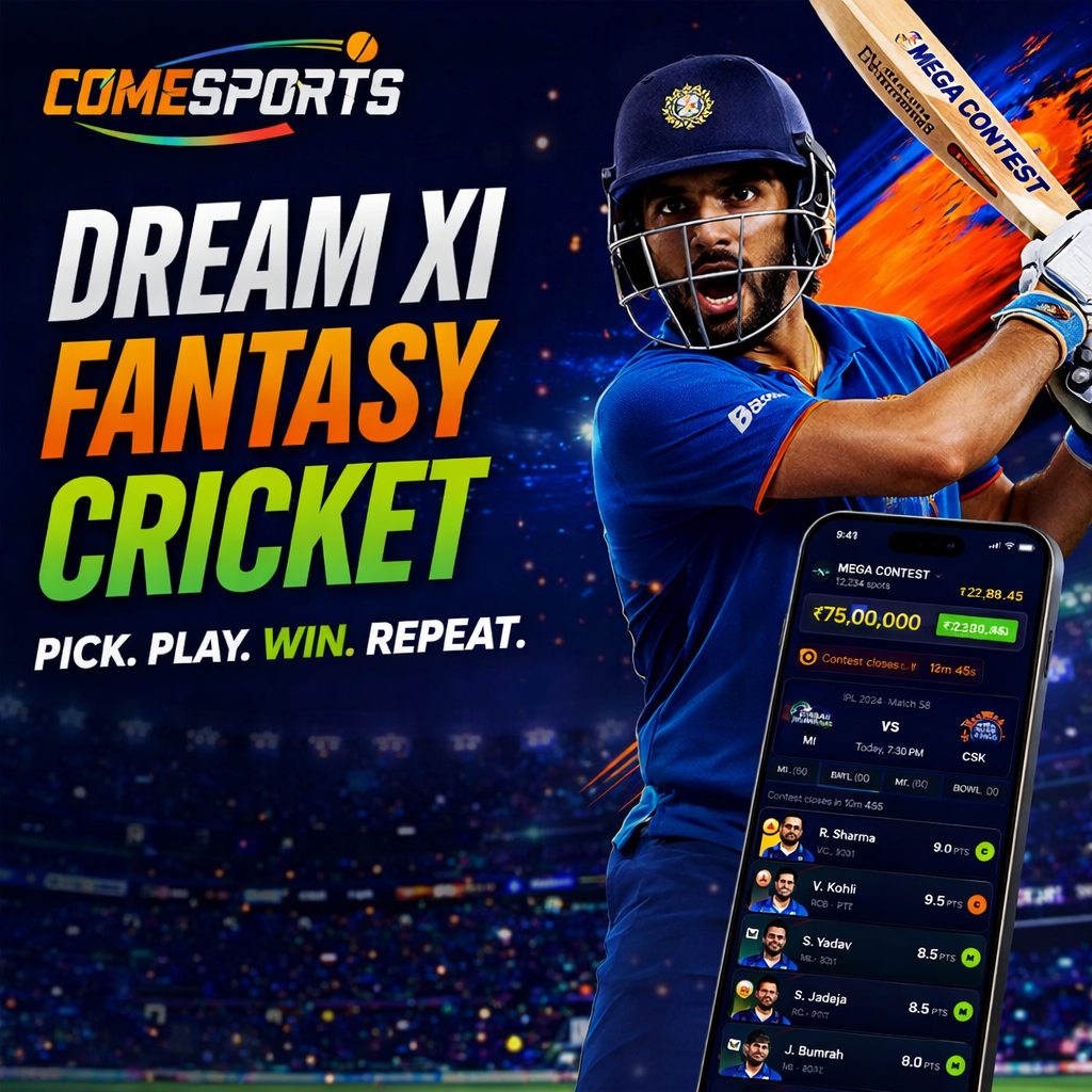 Come Guru 11 Dream XI fantasy cricket ad visual